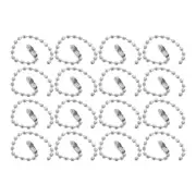 100 Pcs Bead Chain Hanging Tag Ball Beads Bulk Work Chains Connectors Keychain