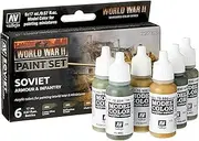 70202 Model Colour WWII Soviet Armour & Infantry Acrylic 6 Colour Paint Set