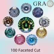 1.0ct 100 facet VVS1 Round Loose Moissanite Stone GRA Certificate For Woman Ring