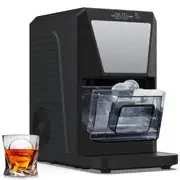 Advwin Sphere Ice Maker Machine, 50mm Round Ice Ball Maker for Whiskey & Cocktails, Clear Ice Machine with Self-Cleaning, Full Ice & Low Water Alerts, 1.2L Tank, 40 Ice Balls/Day