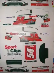 2024 Ty Gibbs #54 SportsClips1/64 Peel&Stick Decals