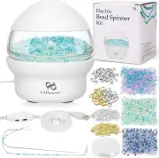 Electric Clay Seed Bead Spinner with 3171 PCS Jewelry Beads Set Fast Beading Bea