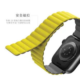 38/40/41mm 防水 錶帶 UNIQ Revix for Apple Watch S7 雙色防水矽膠磁吸錶帶