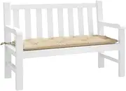 Garden Bench Cushion Beige Oxford Fabric 120x50x7cm, Outdoor Seat for Patio Furniture, Chair, and Couch - Waterproof Replacement Pillows Set