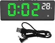Digital Alarm Clock with Battery Backup Large Numbers USB Charging Port 3 Adjustable Alarm Volumes 5 Dimmers Date Snooze 12/24H Plug in Electric Clock 7inch LED Display Electric Desk Clock for Bedroom