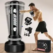Heavy Punching Bag with Stand Adults Teens, 70' Freestanding Punching Bag with Boxing Gloves and Electric Air Pump, Women Men Standing Inflatable Boxing Bag for Training MMA Thai Fitness