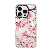 iPhone 16 Pro Clear Case MagSafe Compatible Watercolor Blossom