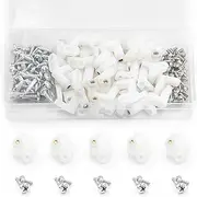 50 PCS Circuit Board Plastic Standoffs Mounting Hardware,Motherboard Standoffs Foot Offs and Screws