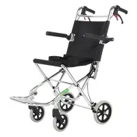 在飛比找露天拍賣優惠-飛機輪椅老人家用折疊旅行輕便小型老年代步車便攜鋁合金超輕手推