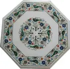 23" Marble coffee Table Top Inlay work pietradura With marble Stand