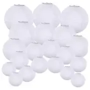 20 Pack Chinese White Paper Lantern Hanging Paper Lanterns White Round Paper