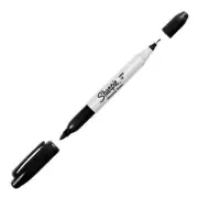 Sharpie Twin Tip Permanent Marker Fine/Ultra Fine Tips Black School Office Home