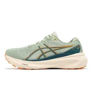 【asics 亞瑟士】慢跑鞋 GEL-Kayano 30 男鞋 綠 黑 支撐 緩衝 厚底 運動鞋 亞瑟士(1011B548300)