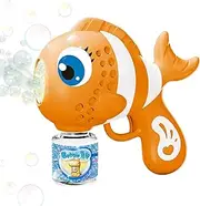Bubble Blower Machine | Cute Automatic Bubble Machine for Kids,Smooth Portable Soap Dispenser with 16 Holes for Backyard Bath Kids Birthday Girls Boys New Year Enjoyment