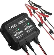 Car Battery Charger 4A Smart Fully Automatic 6 V/12 V Car Moto Battery Automatic & Desulfator Pour Batteries AGM, Gel, Start-Stop, EFB et LiFePO4 Lithium (Avec BMS)