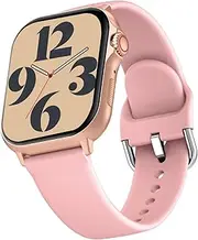 Laser V-Fitness Smart Watch – 2.13" AMOLED Display, Built-in GPS, 5-Day Battery, Activity & Sleep Tracking, Heart Rate & Blood Oxygen Monitor, IPX8 Waterproof, Android & iOS Compatible – Pink