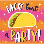 Mexican Fiesta Taco Bout A Party Beverage Napkins 16 Pack