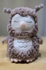Steiff 9" Ollie Owl Plush Stuffed Animal German Sleeping Beanbag Weighted