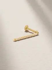 [MARIA TASH] MARIA TASH - Eternity Bar 18mm 18-karat Gold Diamond Single Earring - One size One size Gold