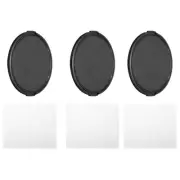 95mm Lens Cap, 3 Pack Sides Pinch Snap Camera Lens Cover for Front Lens
