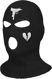 Balaclava Ski Mask 3-Hole Knitted Neon Bally Mask Full Face Robber Cover Hats Winter Warmer for Cycling Motorcycle Snowboard Outdoor Sport