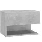 Wall-Mounted Wooden Bedside Cabinet Side Lamp Table Storage Drawers Nightstand