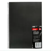 Jasart Black 120 Page A3 Visual Diary Notebook 29.7x42cm Stationery Journal