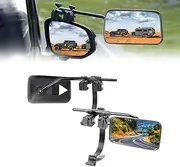 Universal Clip-on Towing Mirror Extenders for Trucks, Cars, RVs - Side and Rearview Convex Trailer Mirrors