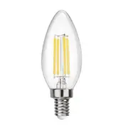 100 Pack x LED 4W Filament E14 C35 – Pointed - Chandelier Light Bulbs - 6000K