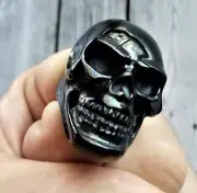 Skull Ring Black Enamel Size 11 Costume Halloween New In Package Free ShippingG1