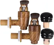 PAMINGONO 2 Sets Wine Barrel Spigot and Stopper Replacement for Wine Buckets Airtight Plug for Construction