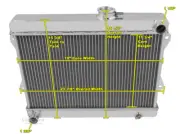 3 Row Ace Champion Radiator for 1972 1973 1974 1975 Jensen Healey (for: Jensen)