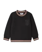 Monogram Motif Cotton Sweatshirt 12M Black