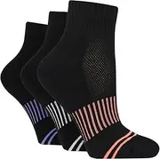 [GLENMUIR] | Golf Clothing | Quarter Crew Half Cushioned Sports Socks | 3 Pairs | Black or White | Women's UK 4-8 / US 5-9