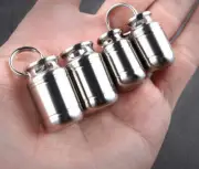 New Titanium Portable Waterproof Pill Case Outdoor Survival Key chain Seal Tank