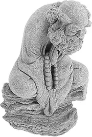 TOYANDONA Garden Dharma Buddha Statue Indoor Desktop Decoration for Miniature Landscapes Zen Ambiance for Aquariums Bonsai and Lawn Ornaments Vintage Craftsmanship