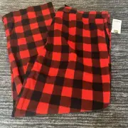 Goodfellow Mens 2XL Flannel Pajama Pants Pocket Red Black Buffalo Plaid PJ Pant