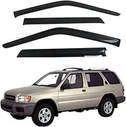 Car Window Deflector, Compatible with Nissan Pathfinder Terrano R50 1996-2004 Window Visor Sun Rain Guard
