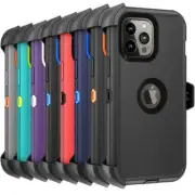 For iPhone 12 13 14 Pro Max 11 XR Case Shockproof Rugged Belt Clip Holster Cover