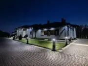 2 x LED Pillar Light, Aluminium Solar Pathway Light, Motion sensor activation