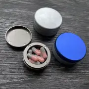 Titanium / Aluminum alloy Waterproof Pill Holder Case Container Box Can