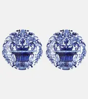 [Dolce & Gabbana Casa] Dolce & Gabbana Casa Set of two Blu Mediterraneo soup plates