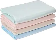 4 Pack Washable Bed Pads/Reusable Incontinence Underpads 24 x 36 - Blue, Green, Tan and Pink - Ideal for Children and Adul...