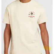 Brixton Rhythmic Tshirt in Cream, Mens Large, NWT
