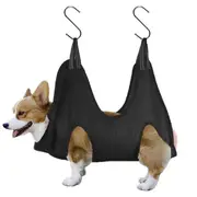 Pet Dog Cat Grooming Sling Hammock Restraint Bags for Bathing Trimming Nail Care - Black M
