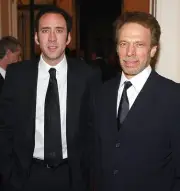 Nicolas Cage producer Jerry Bruckheimer pose Night Butterfly host- 2003 Photo