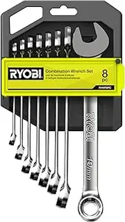 [RYOBI] Set of 8 Ratchet Wrenches, 5° rework Angle - RHWR8PC
