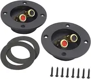Holibanna 2Pcs Speaker Box Terminal Connector Way Plated Speaker Spade Connectors for Easy Installation Car Home Audio and Subwoofer