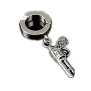Fashion Rock Style Hypoallergenic Cross Shaped Titanium Steel Ear Clip Accessories 5 #steel color pistol
