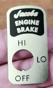 Jake Brake 3 Way Switch Plate